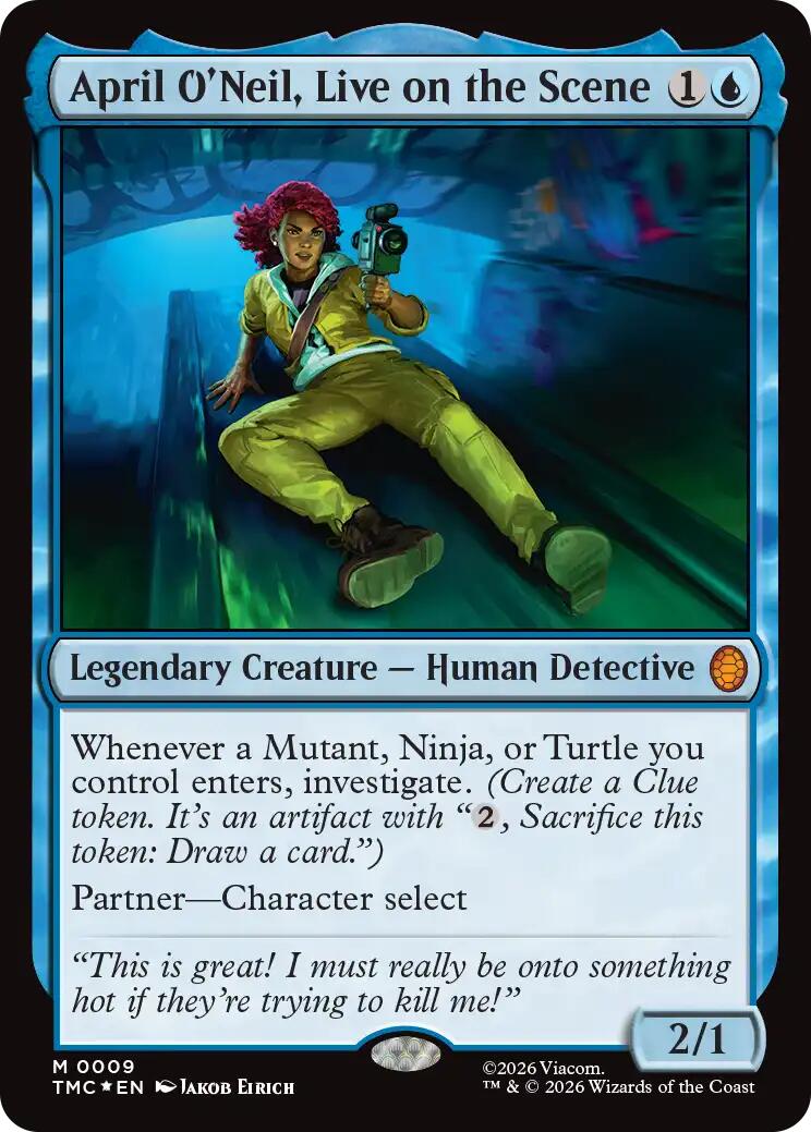 April O'Neil, Live on the Scene (Surge Foil) [Teenage Mutant Ninja Turtles Commander] | Chromatic Games