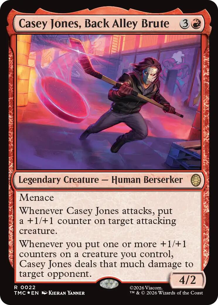 Casey Jones, Back Alley Brute (Surge Foil) [Teenage Mutant Ninja Turtles Commander] | Chromatic Games