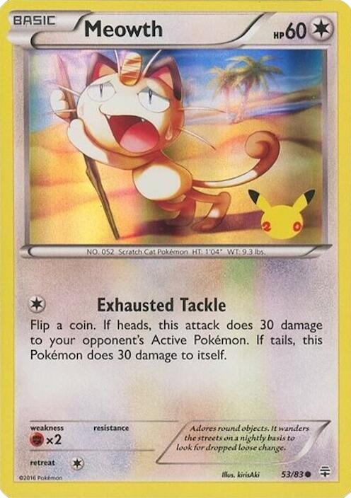 Meowth (053/083) - 53/83 (20th Anniversary) [Miscellaneous Cards] | Chromatic Games