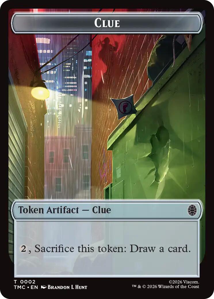 Clue // Rat Double-Sided Token [Teenage Mutant Ninja Turtles Commander Tokens] | Chromatic Games