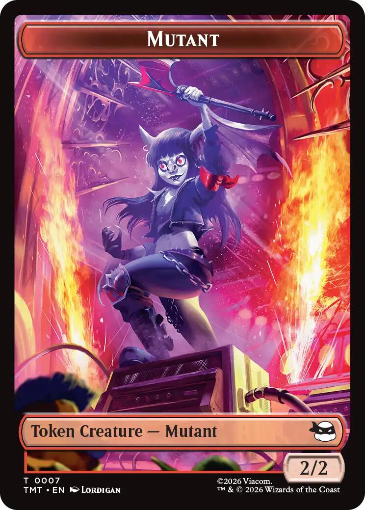 Mutant // Ninja Turtle Spirit Double-Sided Token [Teenage Mutant Ninja Turtles Tokens] | Chromatic Games