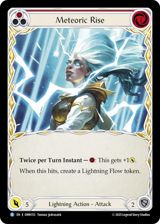 Meteoric Rise [OMN153] (Omens of the Third Age)  Rainbow Foil | Chromatic Games