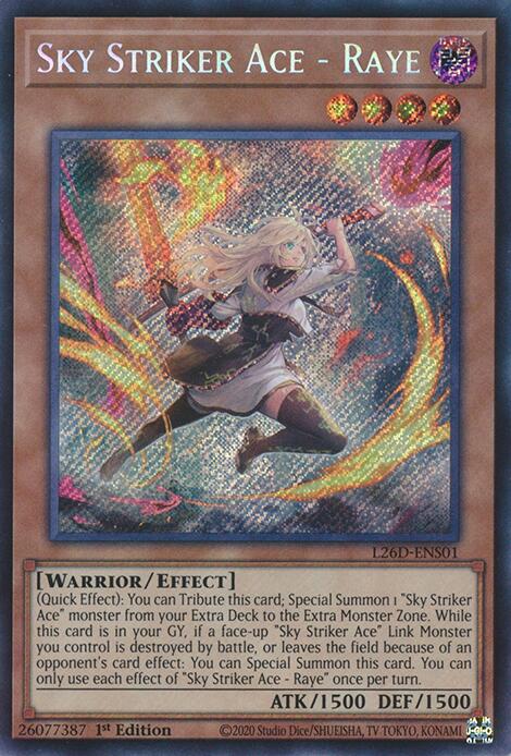 Sky Striker Ace - Raye (Alternate Art) (Secret Rare) [L26D-ENS01] Secret Rare | Chromatic Games