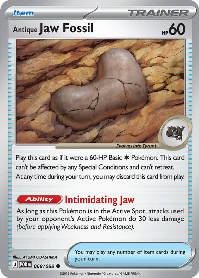 Antique Jaw Fossil (068/088) [Mega Evolution: Perfect Order] | Chromatic Games