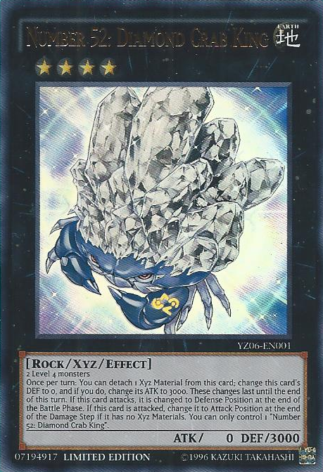 Number 52: Diamond Crab King [YZ06-EN001] Ultra Rare | Chromatic Games