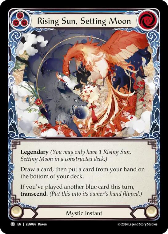 Rising Sun, Setting Moon // Inner Chi [ZEN026] (Part the Mistveil Zen Blitz Deck) | Chromatic Games