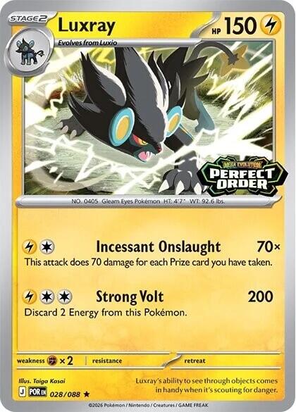 Luxray (028/088) (Perfect Order Stamped) [Miscellaneous Cards] | Chromatic Games