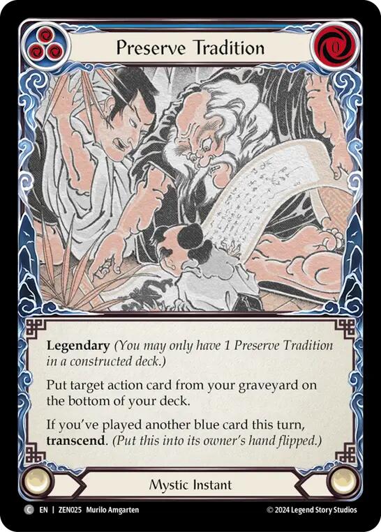 Preserve Tradition // Inner Chi [ZEN025] (Part the Mistveil Zen Blitz Deck) | Chromatic Games