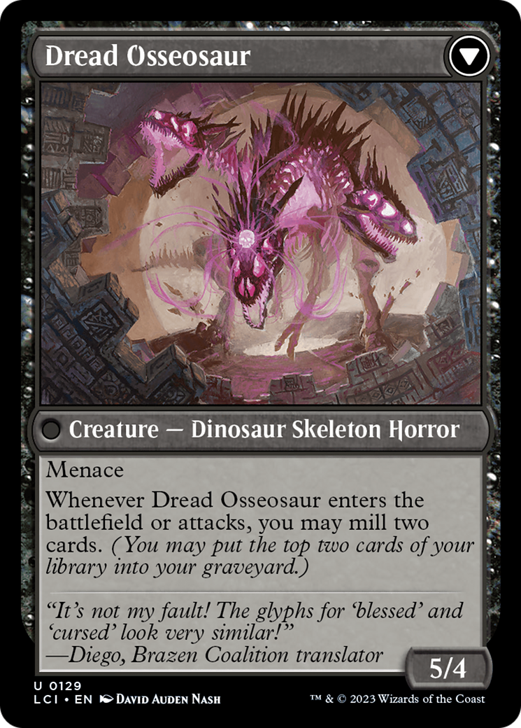 Visage of Dread // Dread Osseosaur [The Lost Caverns of Ixalan] | Chromatic Games