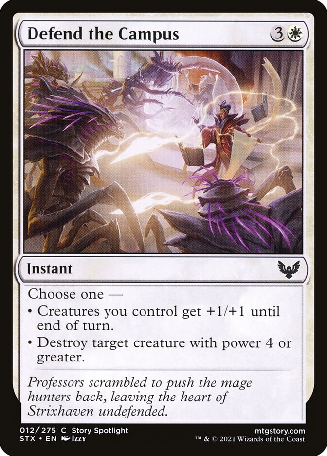 Defend the Campus 12 (Strixhaven: School of Mages)  - Foil | Chromatic Games