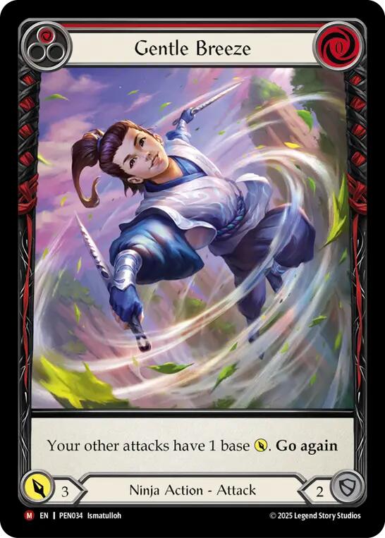 Gentle Breeze (Red) (Extended Art) [PEN034] (Compendium of Rathe)  Rainbow Foil | Chromatic Games