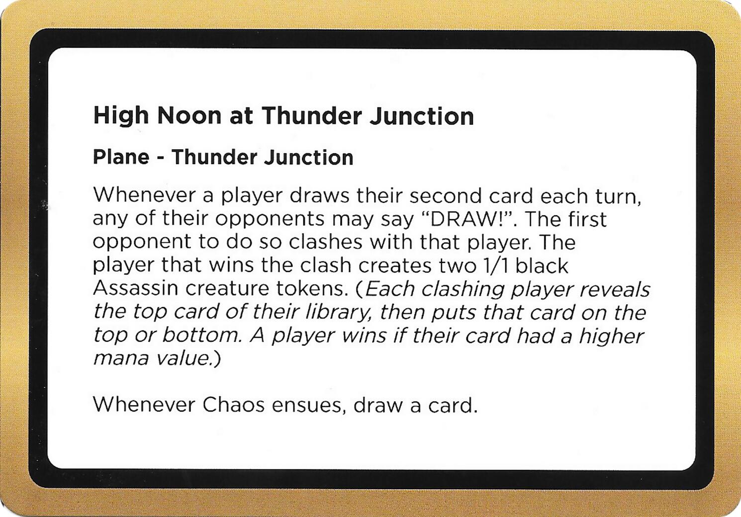 High Noon at Thunder Junction (Black Lotus Unknown Planechase) [Oversize Cards] | Chromatic Games