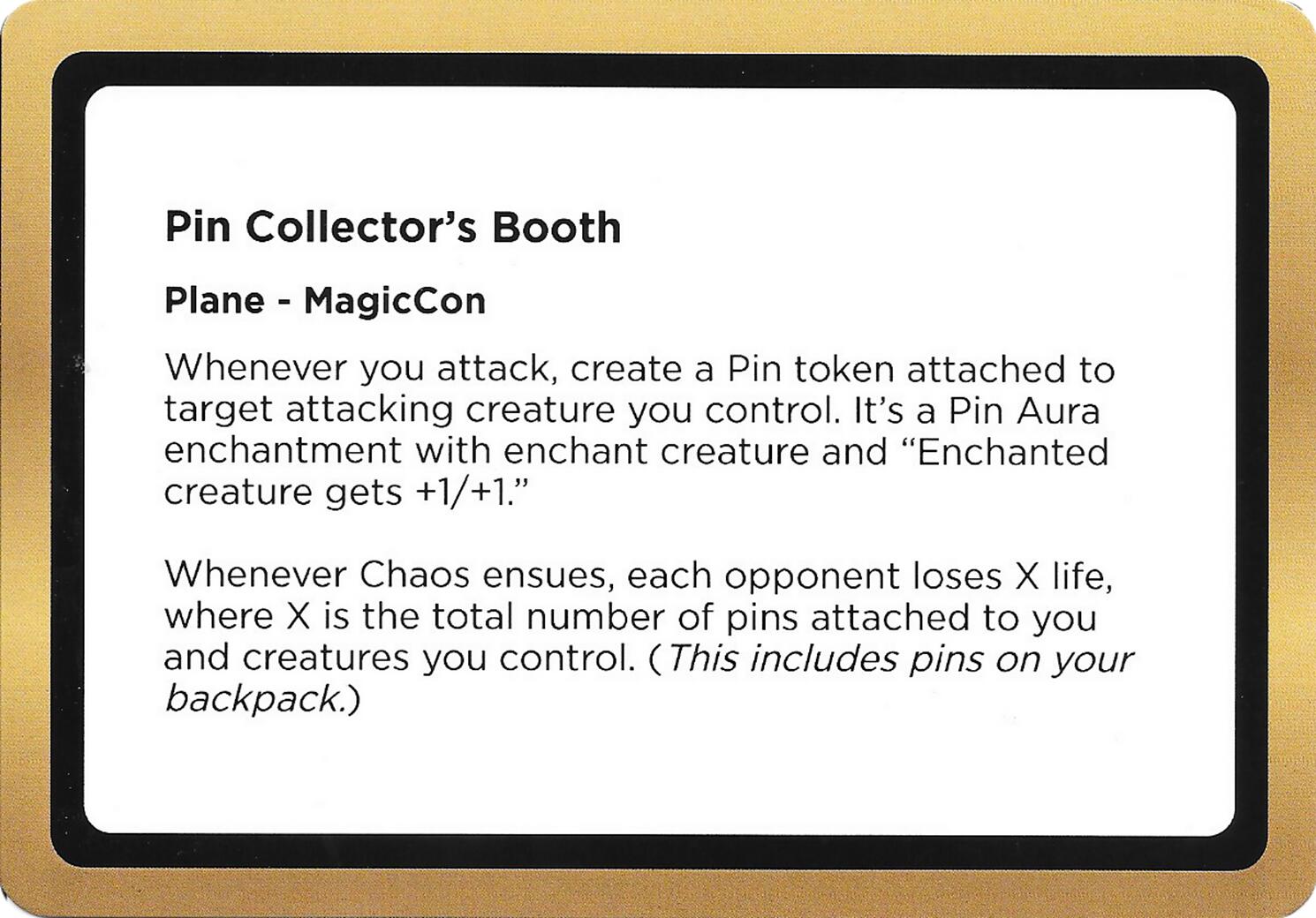 Pin Collector's Booth (Black Lotus Unknown Planechase) [Oversize Cards] | Chromatic Games