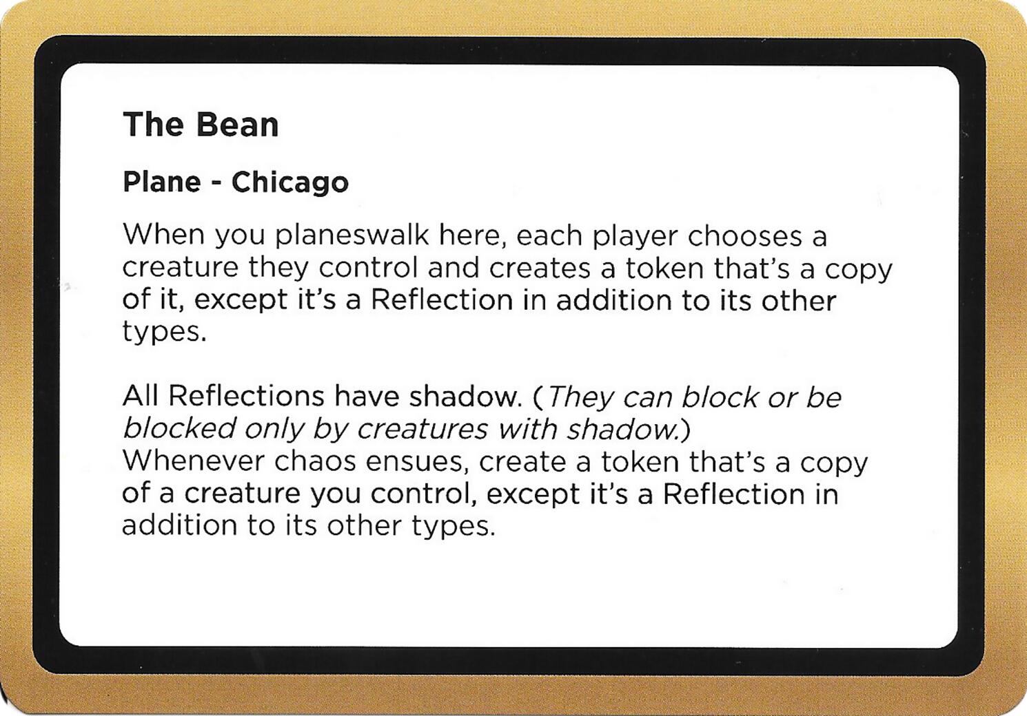 The Bean (Black Lotus Unknown Planechase) [Oversize Cards] | Chromatic Games