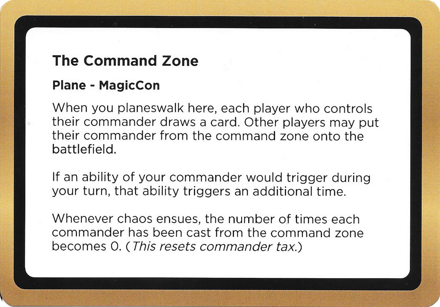 The Command Zone (Black Lotus Unknown Planechase) [Oversize Cards] | Chromatic Games