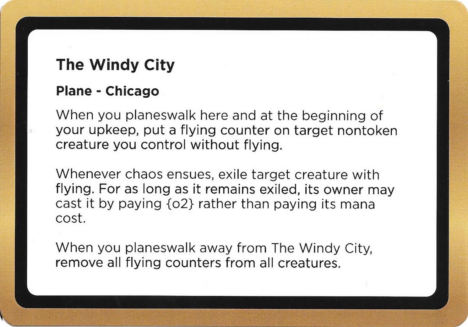 The Windy City (Black Lotus Unknown Planechase) [Oversize Cards] | Chromatic Games