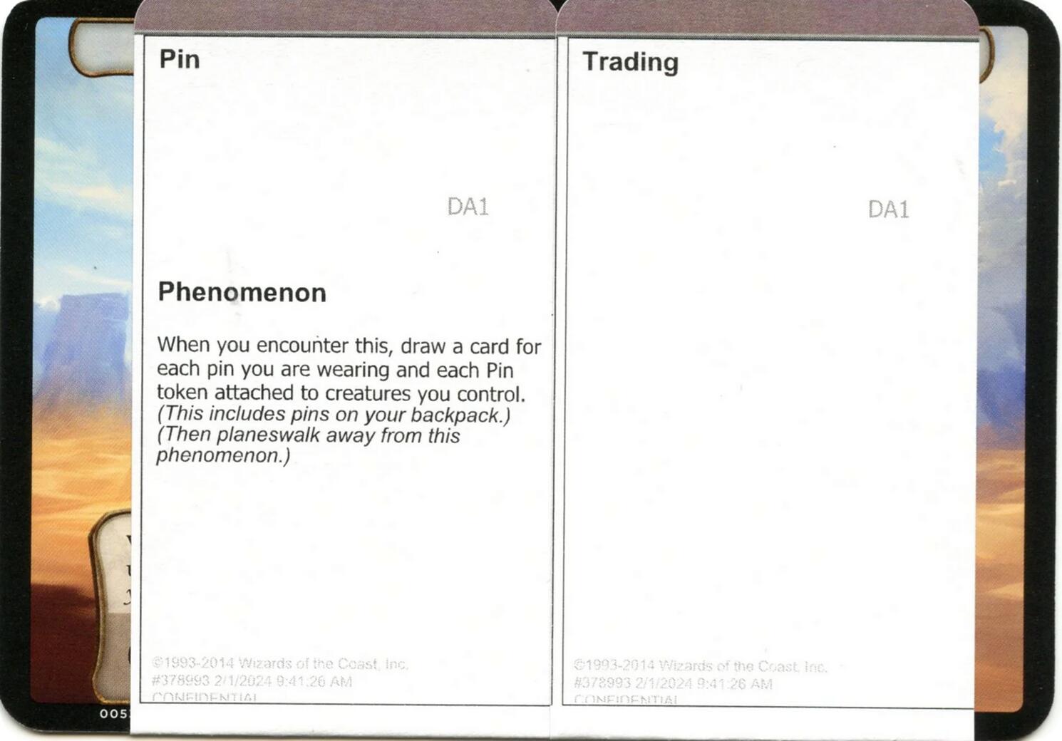 Pin Trading (Black Lotus Unknown Planechase) [Oversize Cards] | Chromatic Games