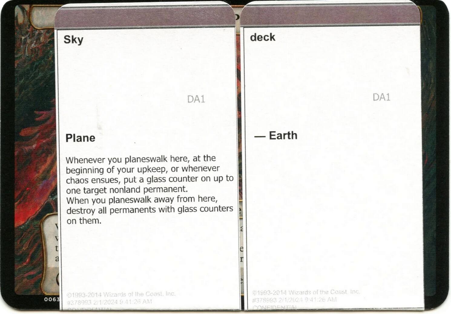 Sky Deck (Black Lotus Unknown Planechase) [Oversize Cards] | Chromatic Games