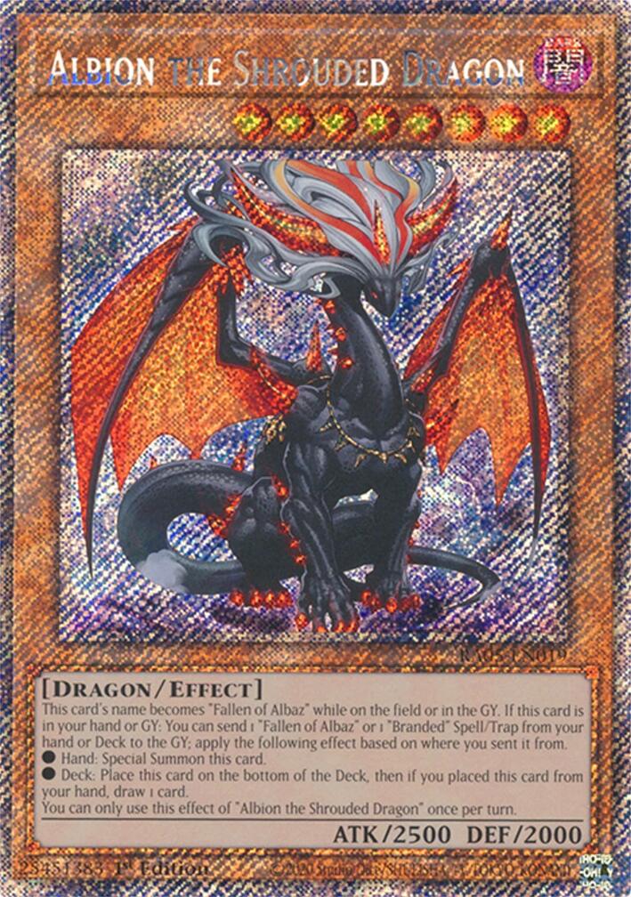Albion the Shrouded Dragon (Platinum Secret Rare) [RA05-EN019] Platinum Secret Rare | Chromatic Games
