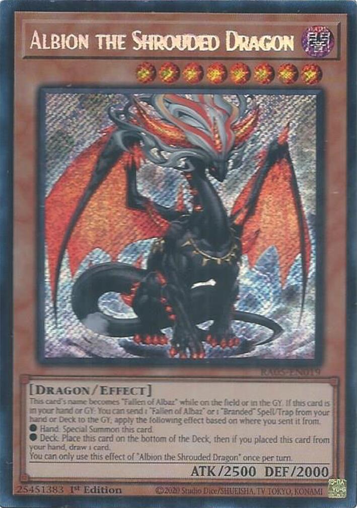Albion the Shrouded Dragon (Secret Rare) [RA05-EN019] Secret Rare | Chromatic Games