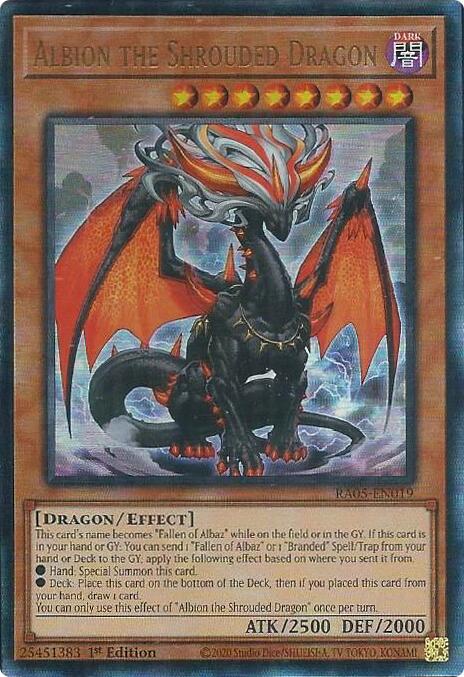 Albion the Shrouded Dragon (Ultimate Rare) [RA05-EN019] Ultimate Rare | Chromatic Games