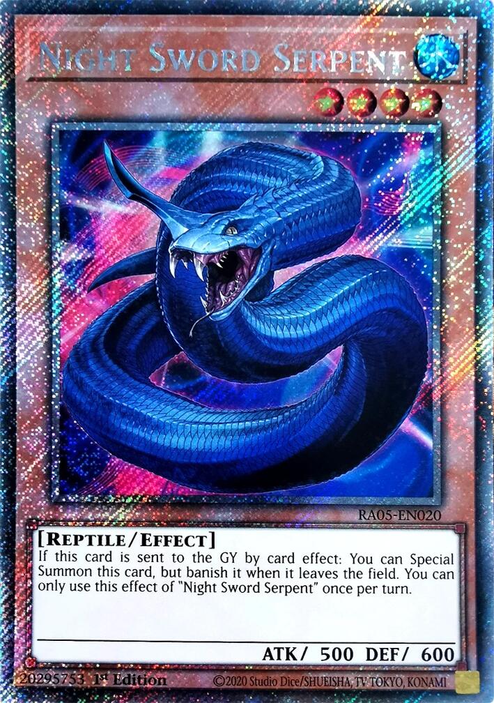 Night Sword Serpent (Platinum Secret Rare) [RA05-EN020] Platinum Secret Rare | Chromatic Games