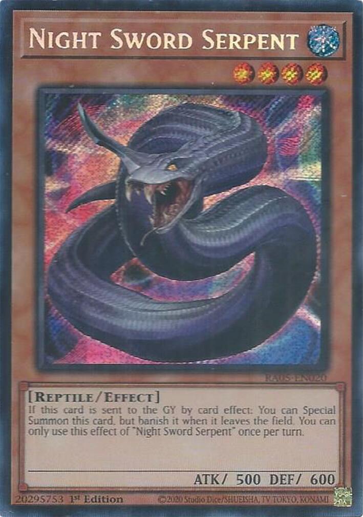 Night Sword Serpent (Secret Rare) [RA05-EN020] Secret Rare | Chromatic Games