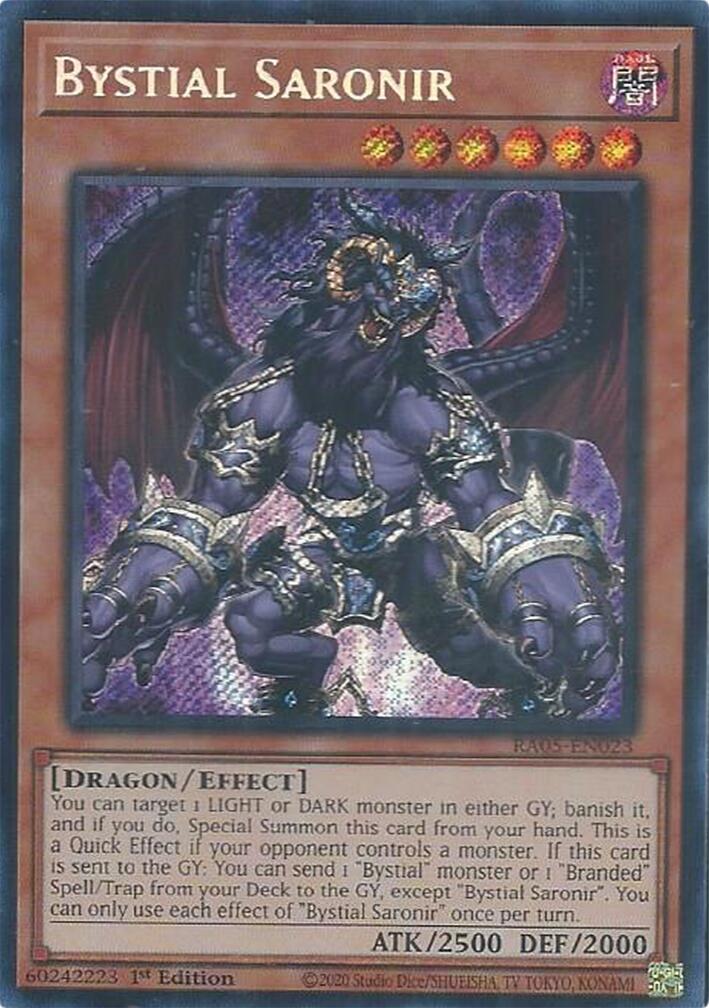 Bystial Saronir (Secret Rare) [RA05-EN023] Secret Rare | Chromatic Games