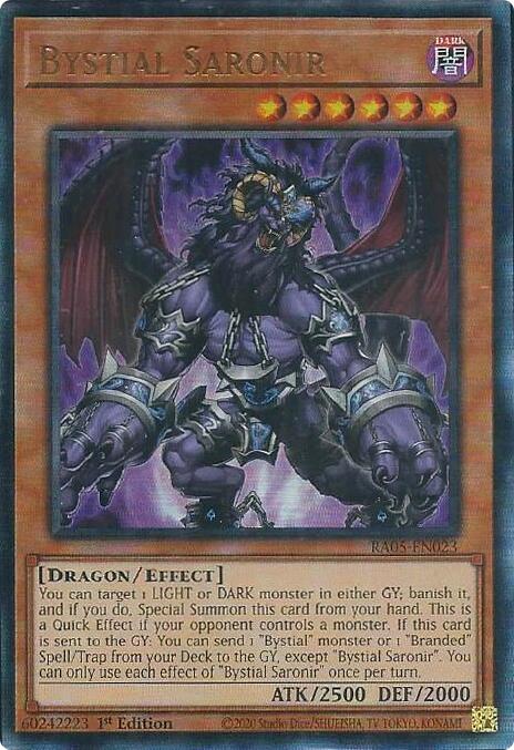 Bystial Saronir (Ultimate Rare) [RA05-EN023] Ultimate Rare | Chromatic Games