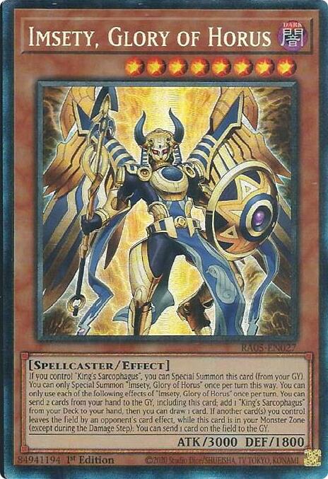 Imsety, Glory of Horus (Collector's Rare) [RA05-EN027] Collector's Rare | Chromatic Games