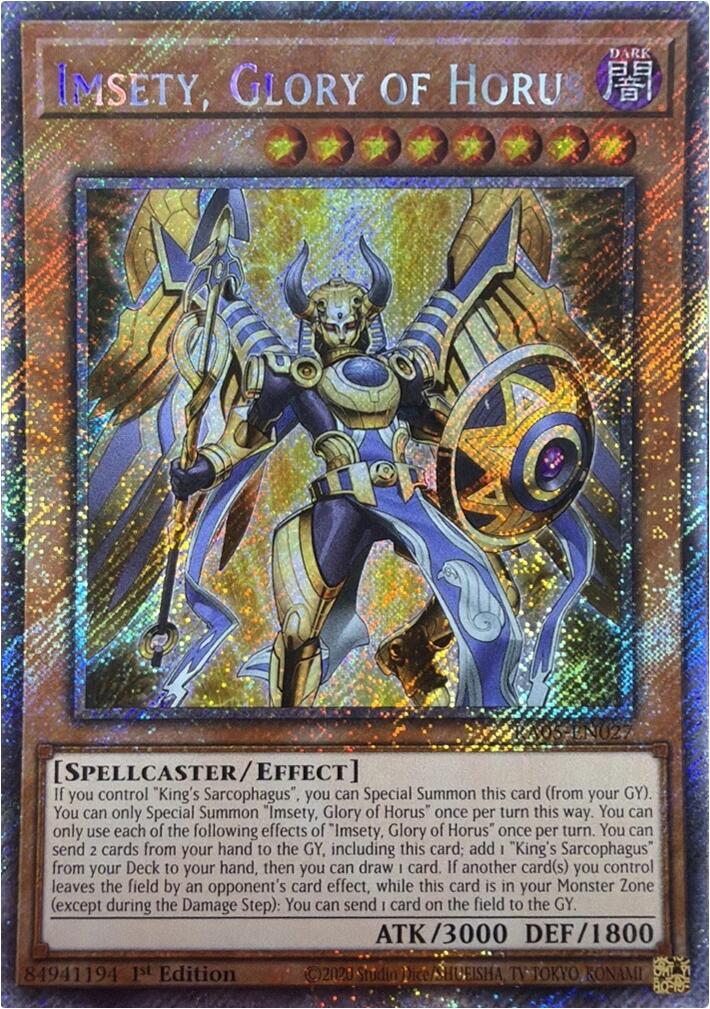 Imsety, Glory of Horus (Platinum Secret Rare) [RA05-EN027] Platinum Secret Rare | Chromatic Games
