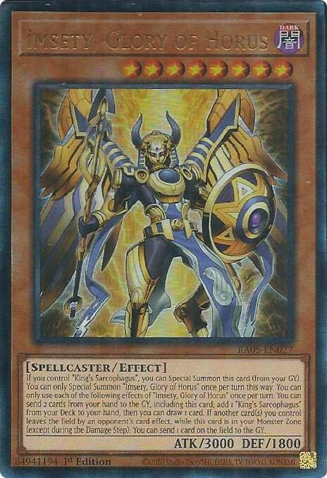 Imsety, Glory of Horus (Ultimate Rare) [RA05-EN027] Ultimate Rare | Chromatic Games
