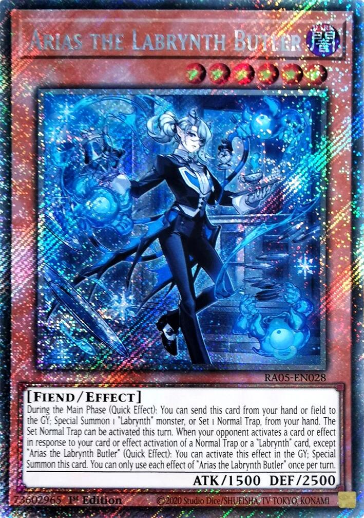 Arias the Labrynth Butler (Platinum Secret Rare) [RA05-EN028] Platinum Secret Rare | Chromatic Games