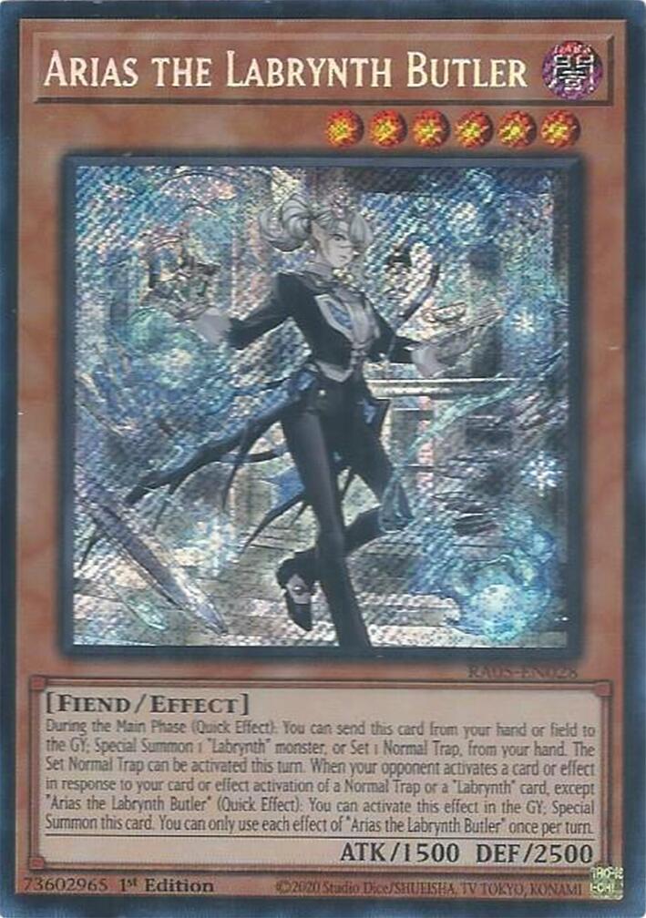 Arias the Labrynth Butler (Secret Rare) [RA05-EN028] Secret Rare | Chromatic Games