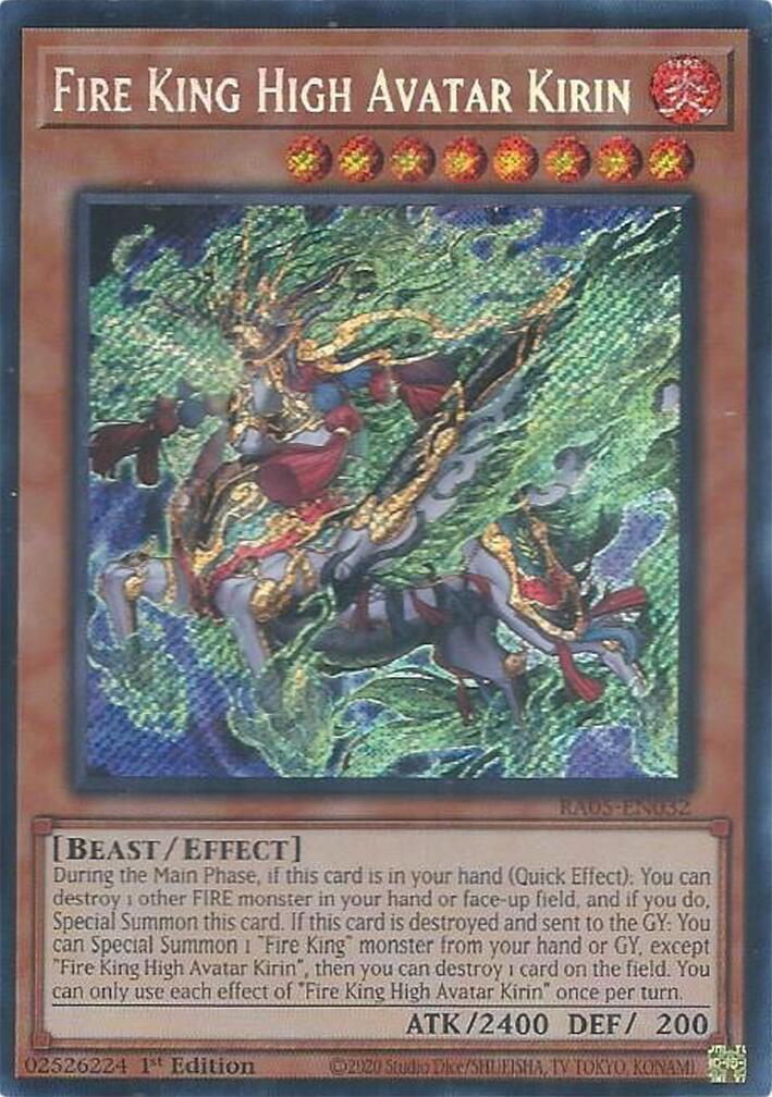 Fire King High Avatar Kirin (Secret Rare) [RA05-EN032] Secret Rare | Chromatic Games