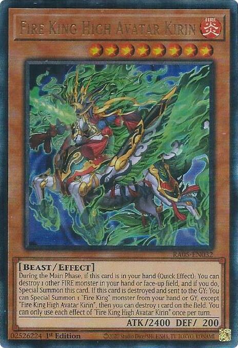 Fire King High Avatar Kirin (Ultimate Rare) [RA05-EN032] Ultimate Rare | Chromatic Games