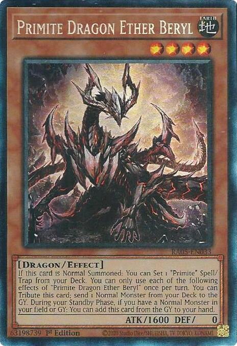 Primite Dragon Ether Beryl (Collector's Rare) [RA05-EN033] Collector's Rare | Chromatic Games