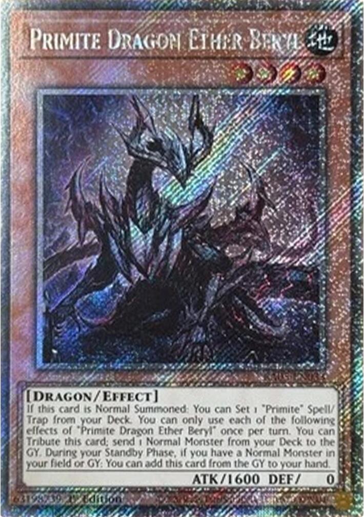 Primite Dragon Ether Beryl (Platinum Secret Rare) [RA05-EN033] Platinum Secret Rare | Chromatic Games