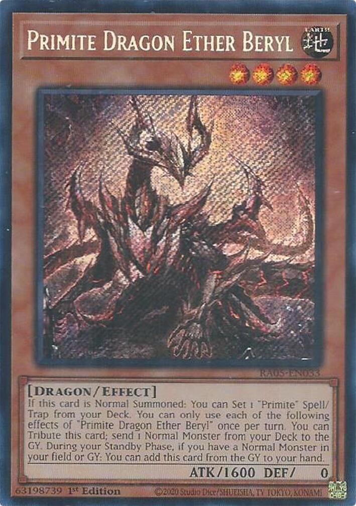 Primite Dragon Ether Beryl (Secret Rare) [RA05-EN033] Secret Rare | Chromatic Games