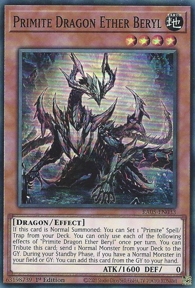 Primite Dragon Ether Beryl [RA05-EN033] Super Rare | Chromatic Games