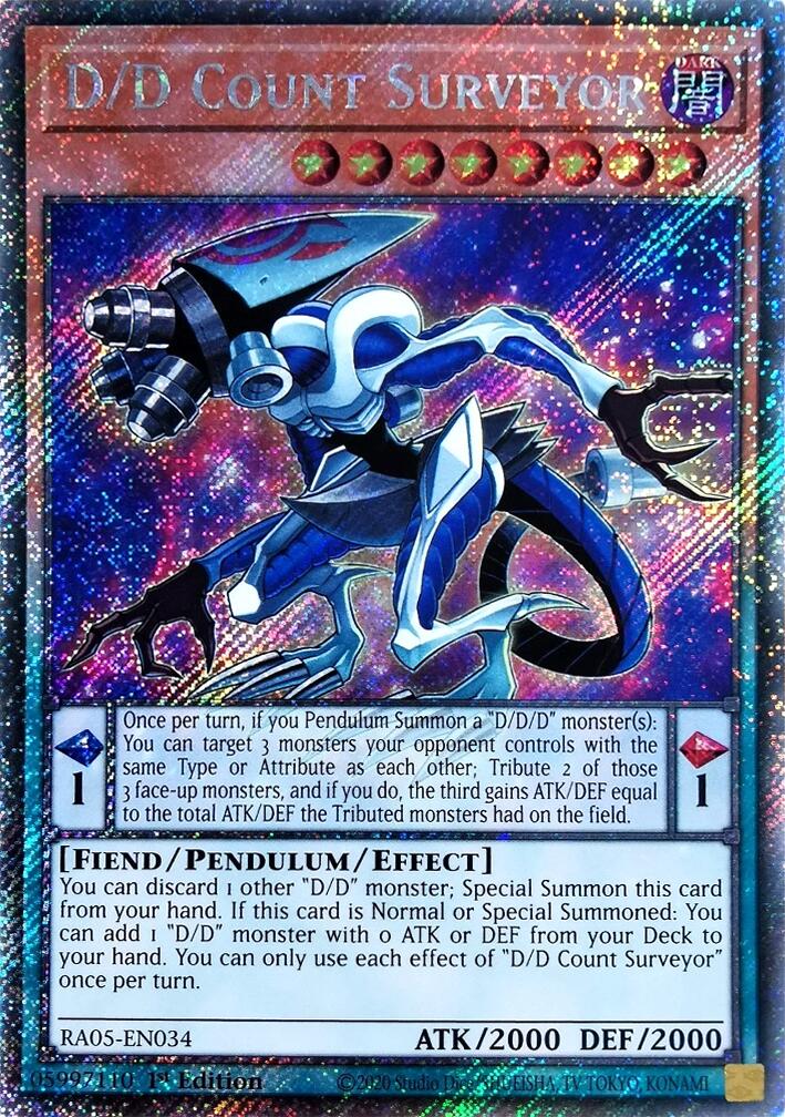 D/D Count Surveyor (Platinum Secret Rare) [RA05-EN034] Platinum Secret Rare | Chromatic Games