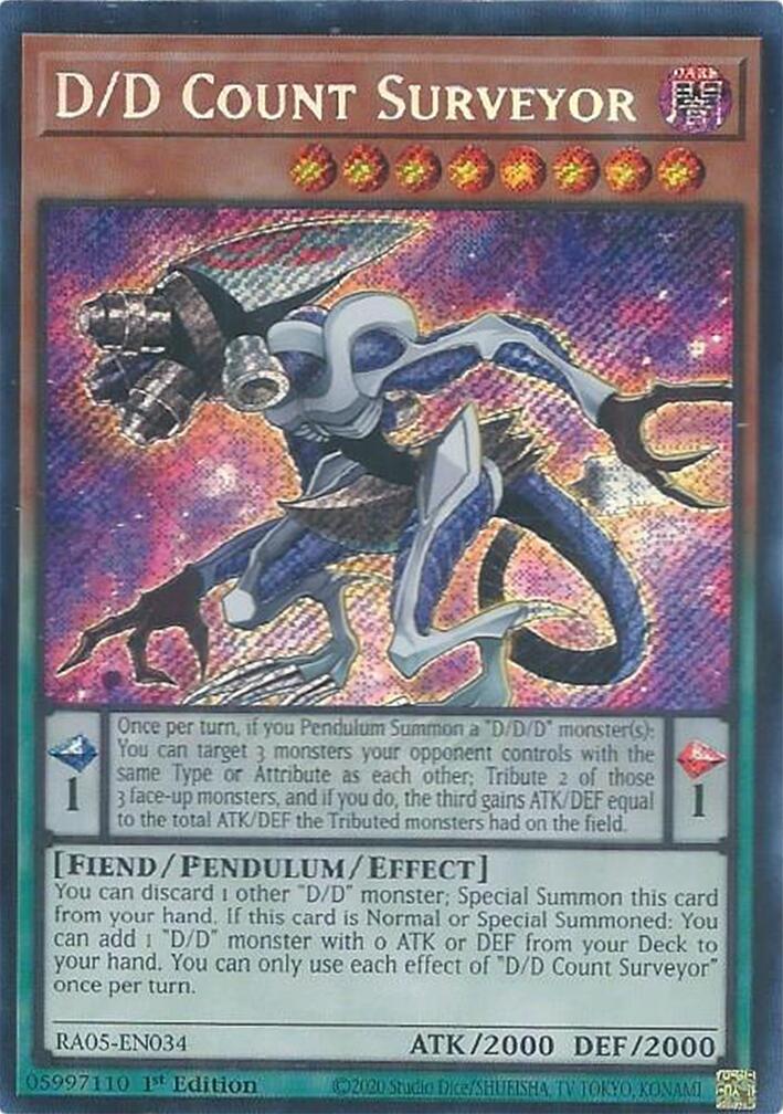 D/D Count Surveyor (Secret Rare) [RA05-EN034] Secret Rare | Chromatic Games
