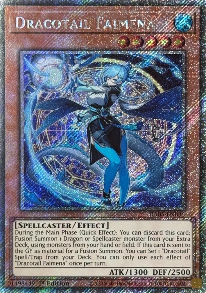 Dracotail Faimena (Platinum Secret Rare) [RA05-EN035] Platinum Secret Rare | Chromatic Games