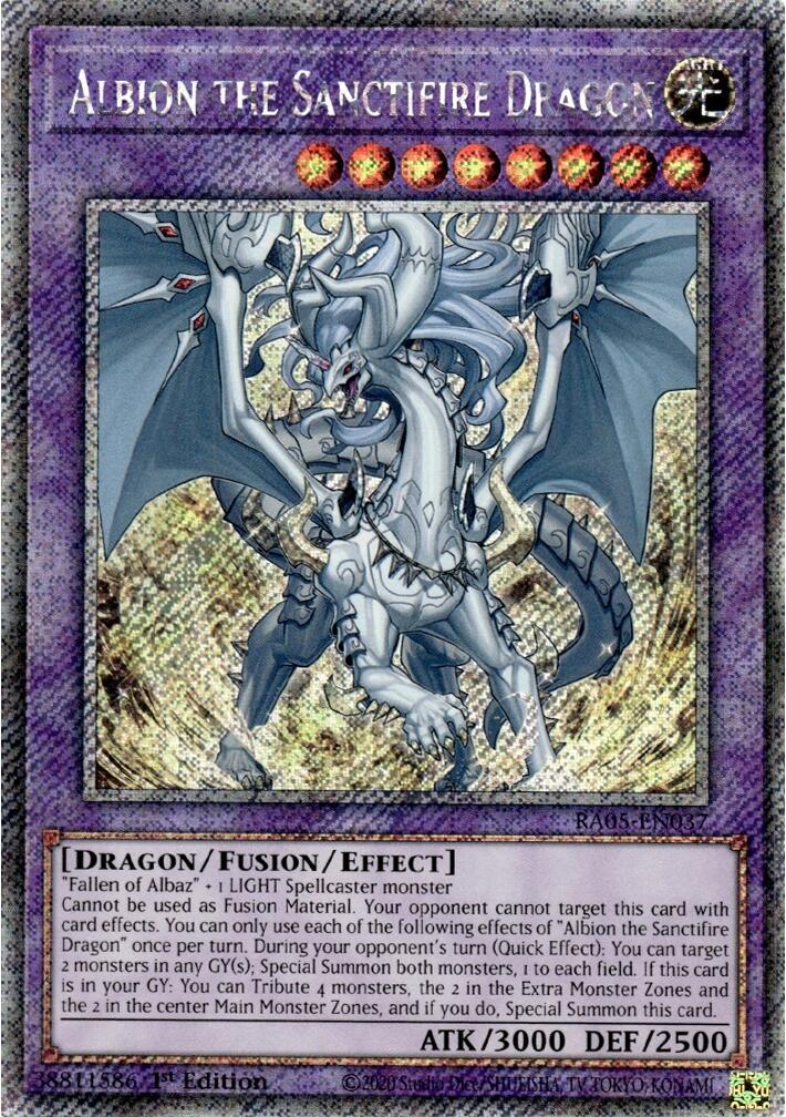 Albion the Sanctifire Dragon (Platinum Secret Rare) [RA05-EN037] Platinum Secret Rare | Chromatic Games