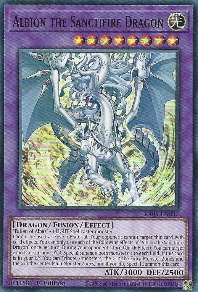 Albion the Sanctifire Dragon [RA05-EN037] Super Rare | Chromatic Games