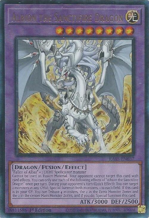 Albion the Sanctifire Dragon (Ultimate Rare) [RA05-EN037] Ultimate Rare | Chromatic Games