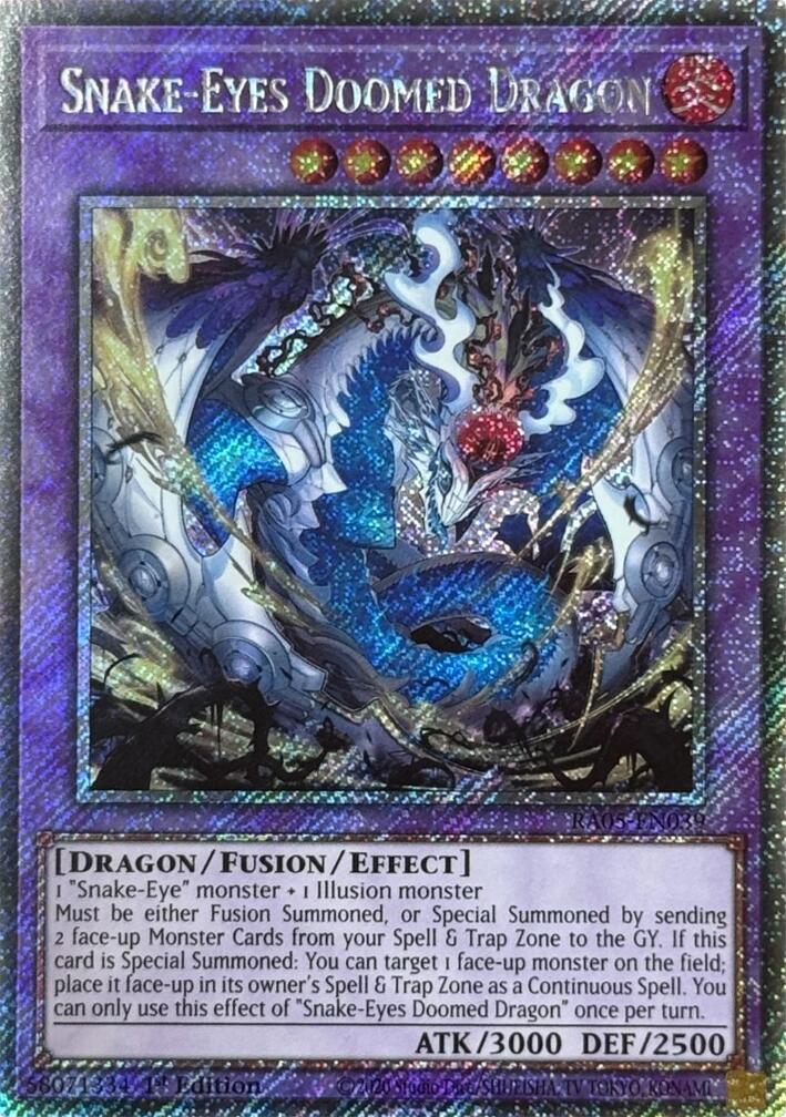 Snake-Eyes Doomed Dragon (Platinum Secret Rare) [RA05-EN039] Platinum Secret Rare | Chromatic Games
