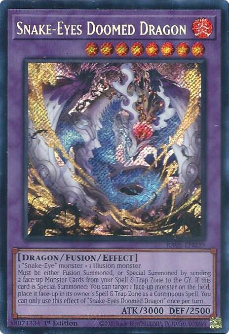 Snake-Eyes Doomed Dragon (Secret Rare) [RA05-EN039] Secret Rare | Chromatic Games