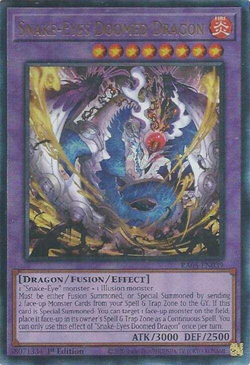 Snake-Eyes Doomed Dragon (Ultimate Rare) [RA05-EN039] Ultimate Rare | Chromatic Games