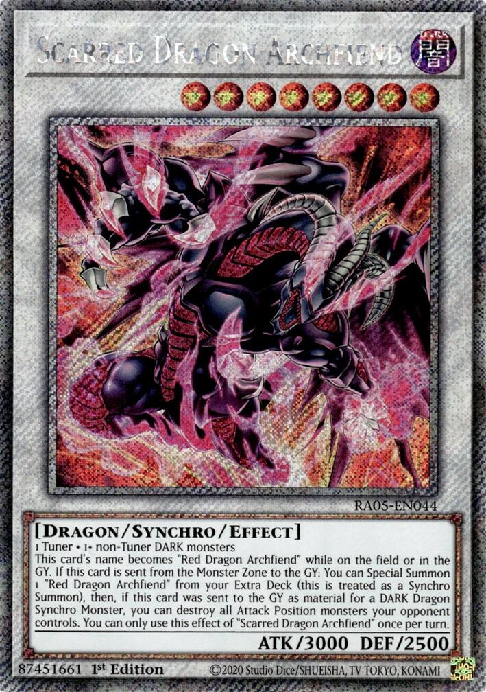 Scarred Dragon Archfiend (Platinum Secret Rare) [RA05-EN044] Platinum Secret Rare | Chromatic Games